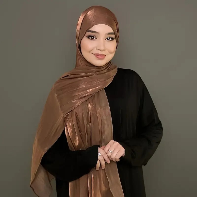 Hijab Mazana Premium Crepe Crinkle Satin