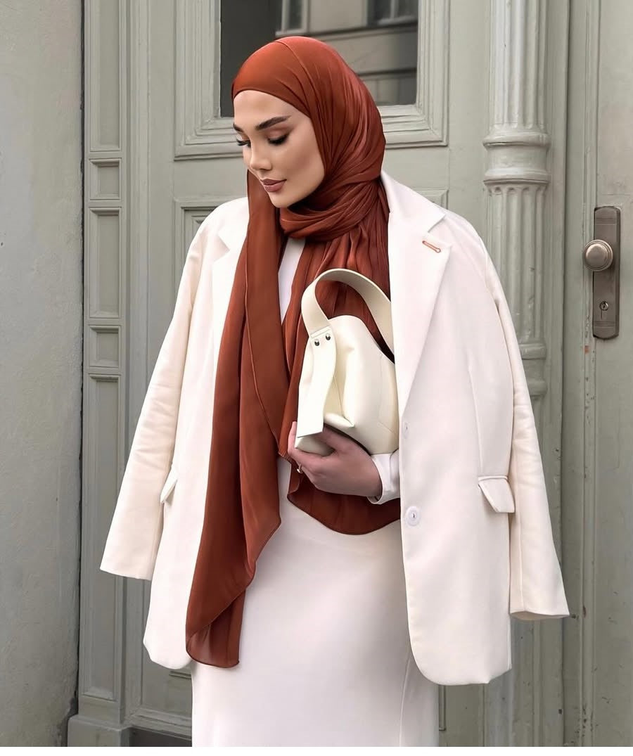 Hijab Mazana Premium Crepe Crinkle Satin